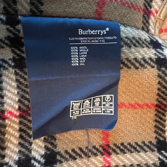 Mens Burberrys Trench Coat Size 36L Nova Check Wool Lining - Picture 6 of 16